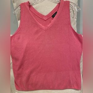 GEORGE pink soft knit blouse top sleeveless size L